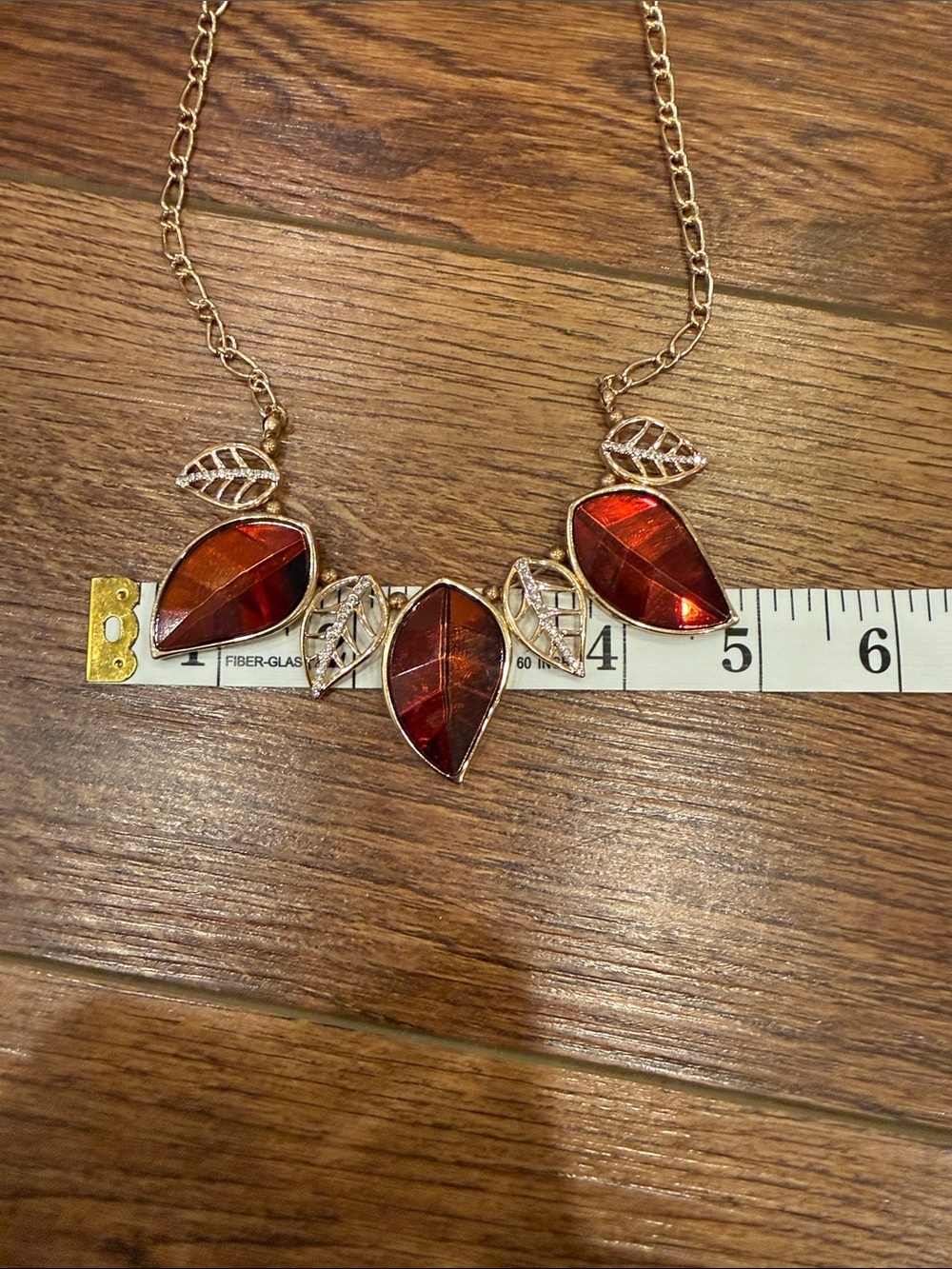 paparazzi Gold-Tone and Leaf Pendant Necklace - Picture 5 of 6